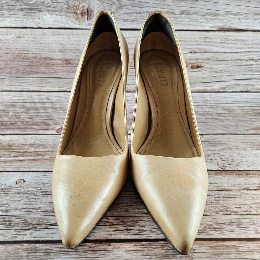 Schutz Lou Pump stiletto, light beige, size US 8.5B - Picture 2 of 8